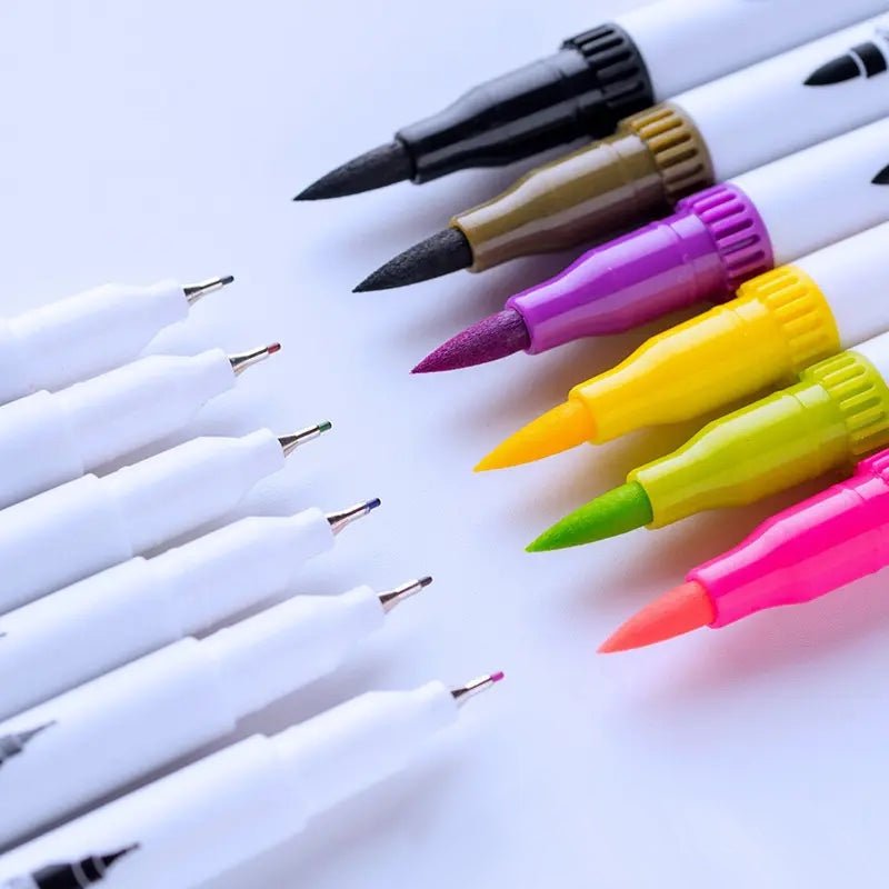 Dual Tip Colored Pens Brush and Fine Tip Pens Aavailable at Point Blank