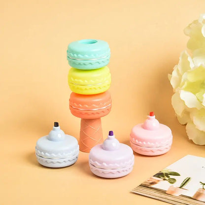 6 Colors Macaron Stackable Highlighter pens availabe at Point Blank